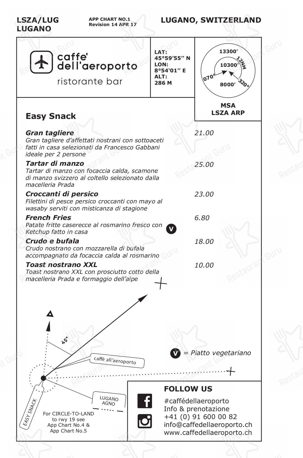 Крафт меню per Caffè dell'Aereoporto ristorante