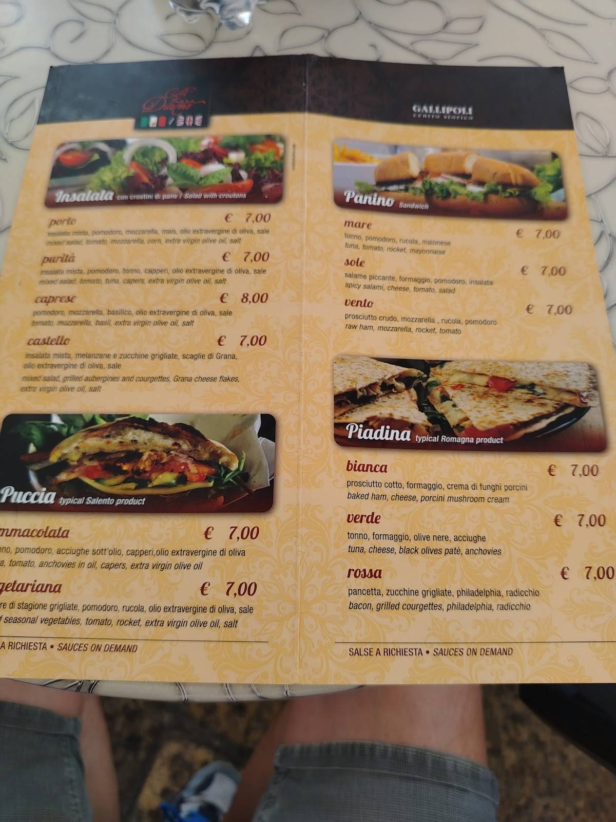 Menu di Caffè Duomo 