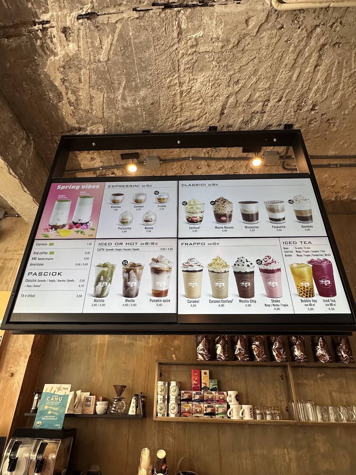 Menu di Caffè Pascucci 