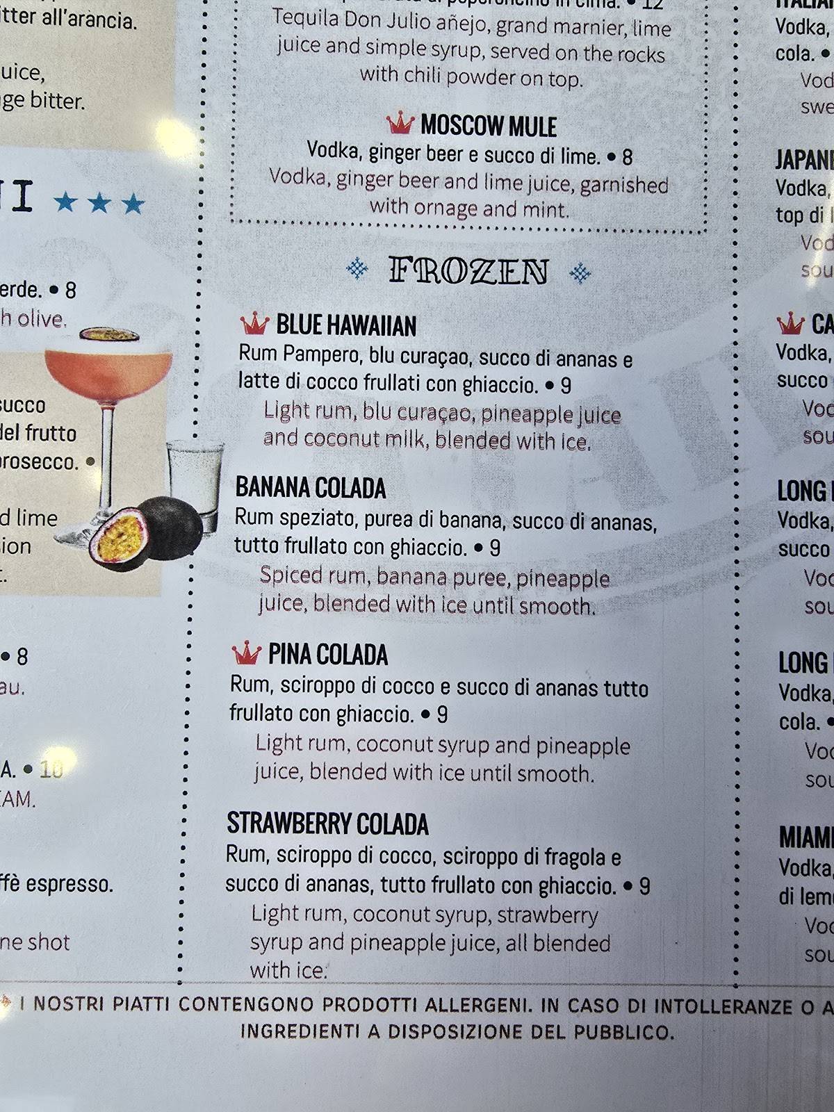 Menu di Caffe Washington 