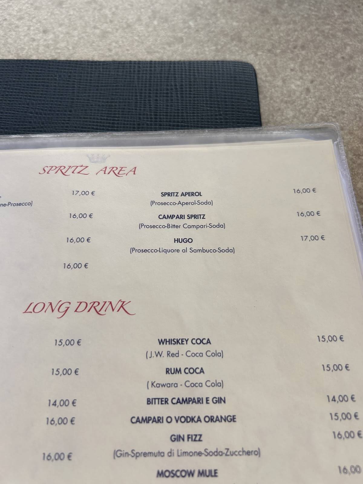 Menu di Wunderbar Caffè Dal 1972 