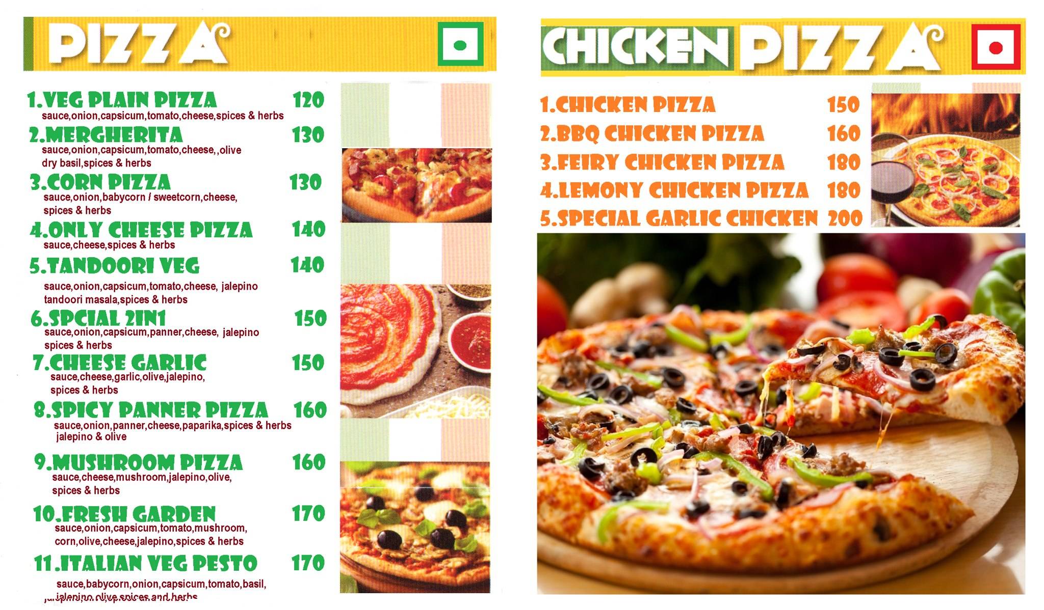 Calorie House menu