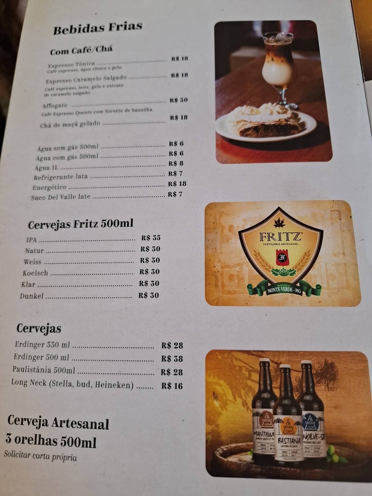 Casa do Strudel cardápio