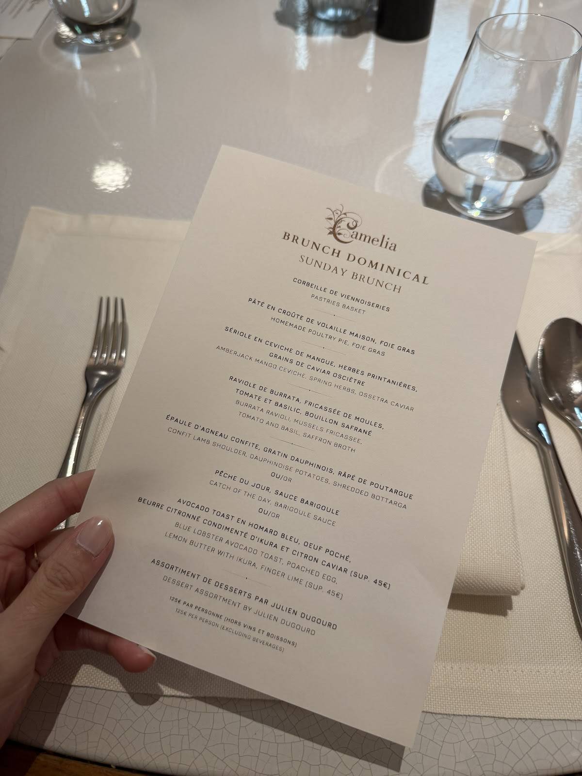 Menu de Camelia