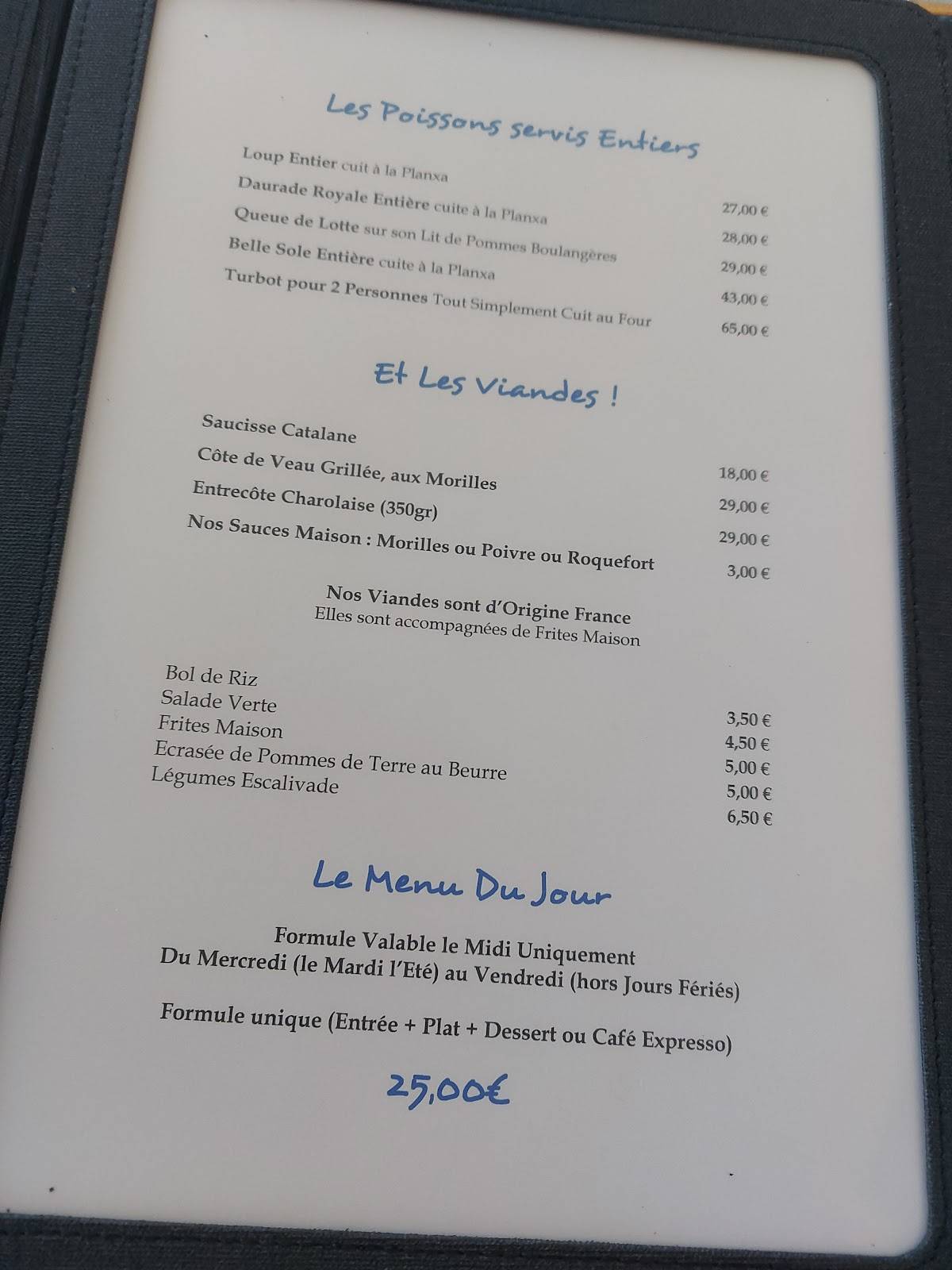 Menu de Can Marcel