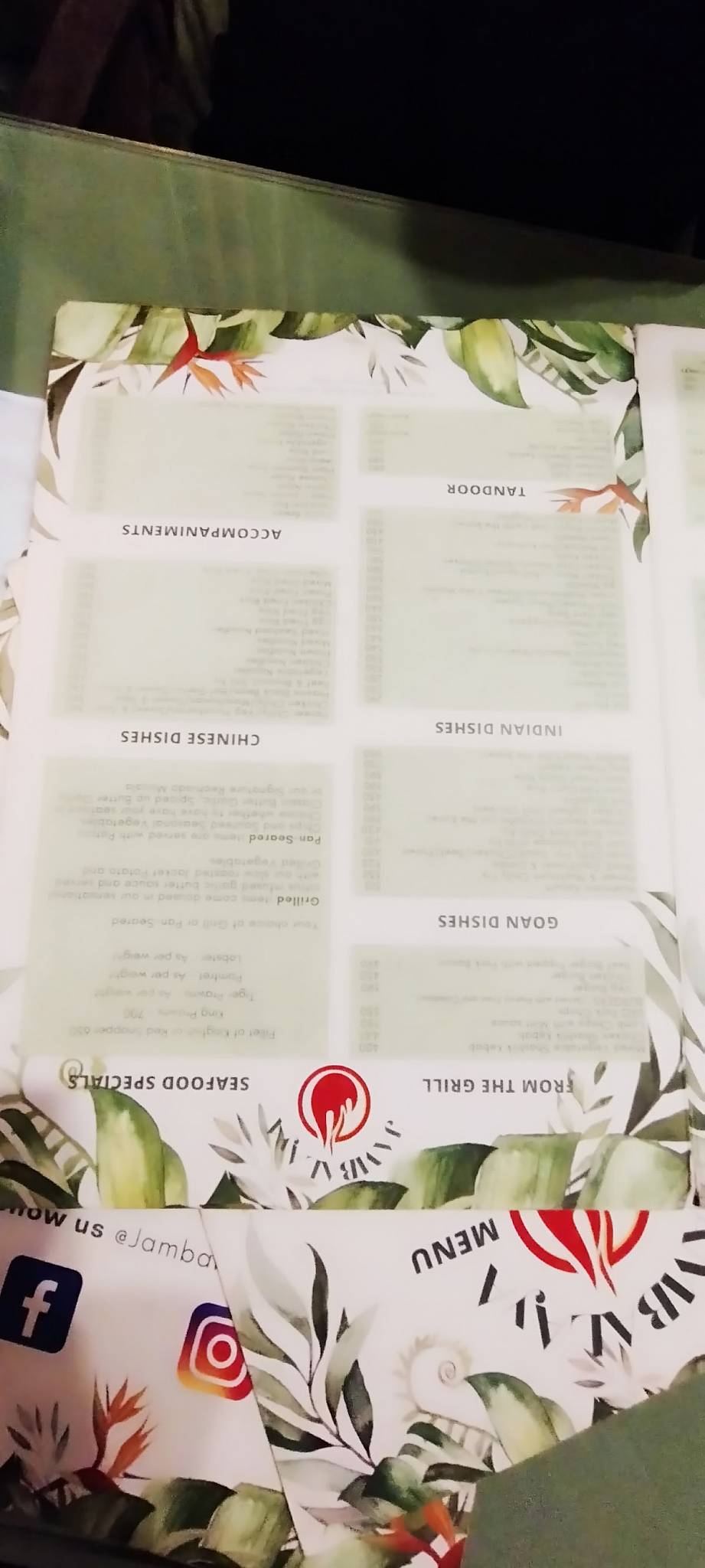 Jambalaya Bar and Restaurant menu