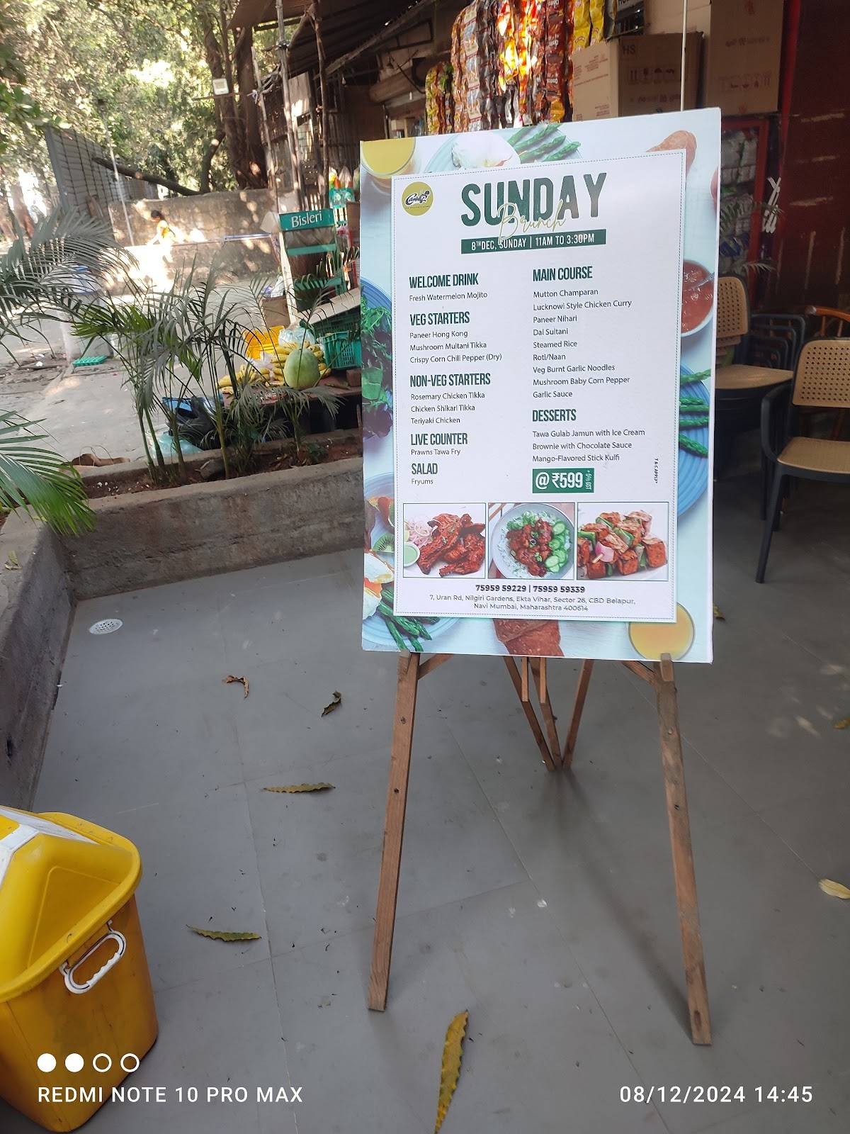 Canvas Bistro Bar menu