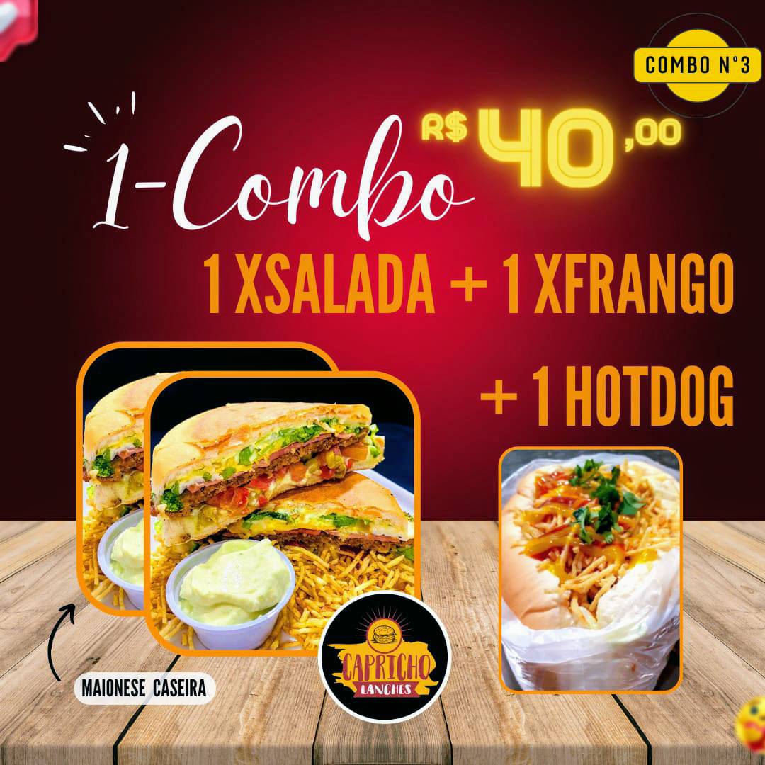 Capricho Lanches cardápio