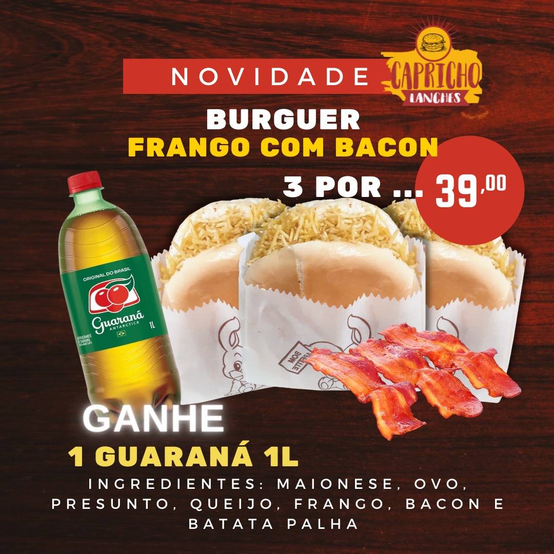 Capricho Lanches cardápio
