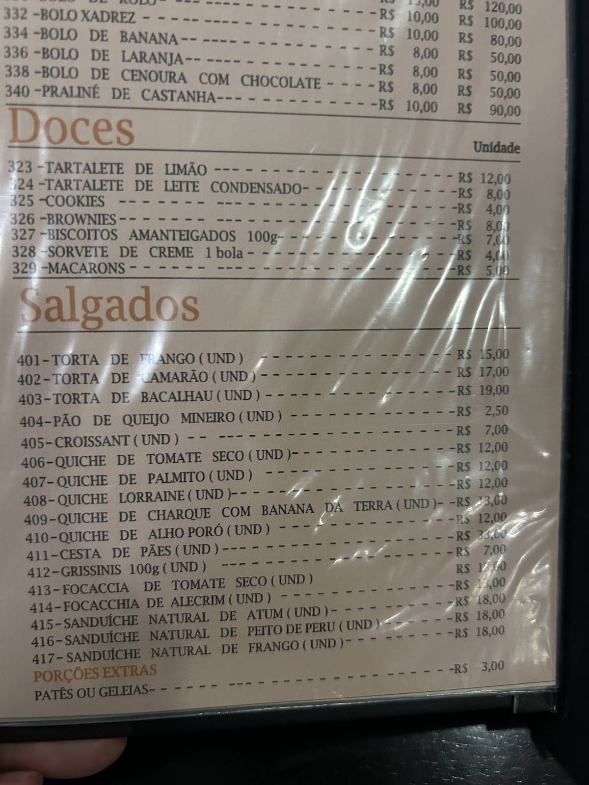 Casa Café cardápio