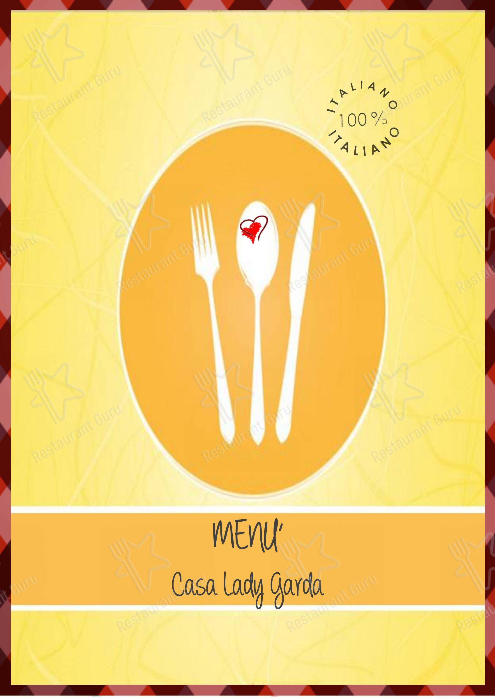 Menu di Casa Lady Garda - Menu