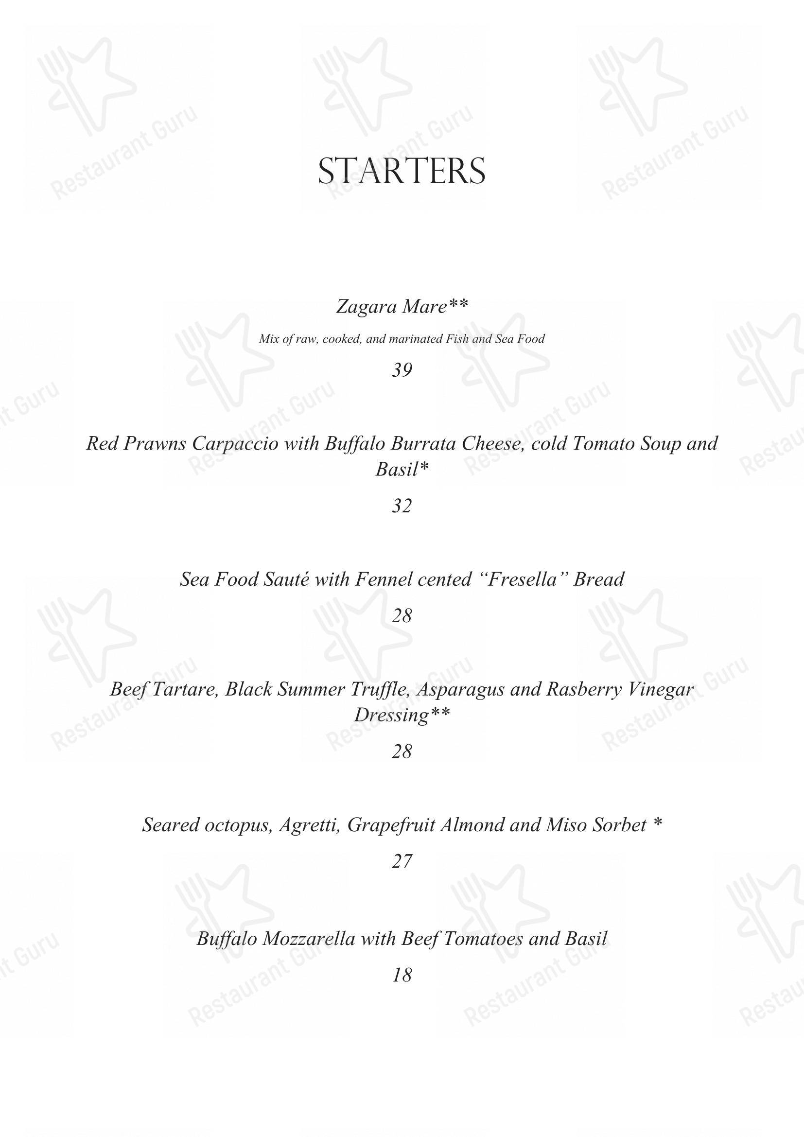 Menu per Casa Mariantonia in Anacapri
