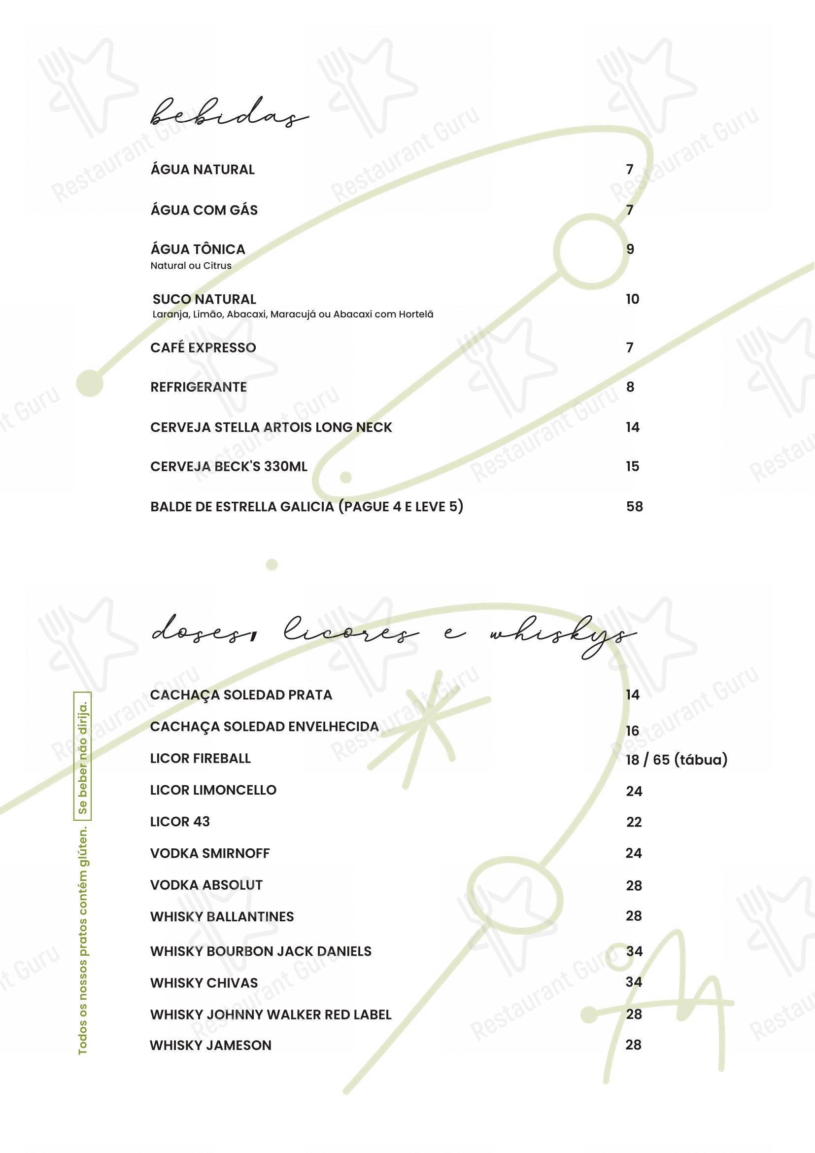 Casa Milà - Menu