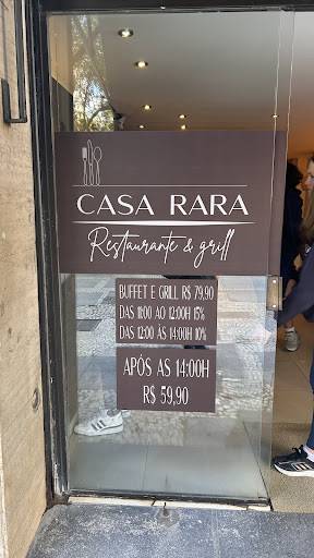 Casa Rara grill cardápio