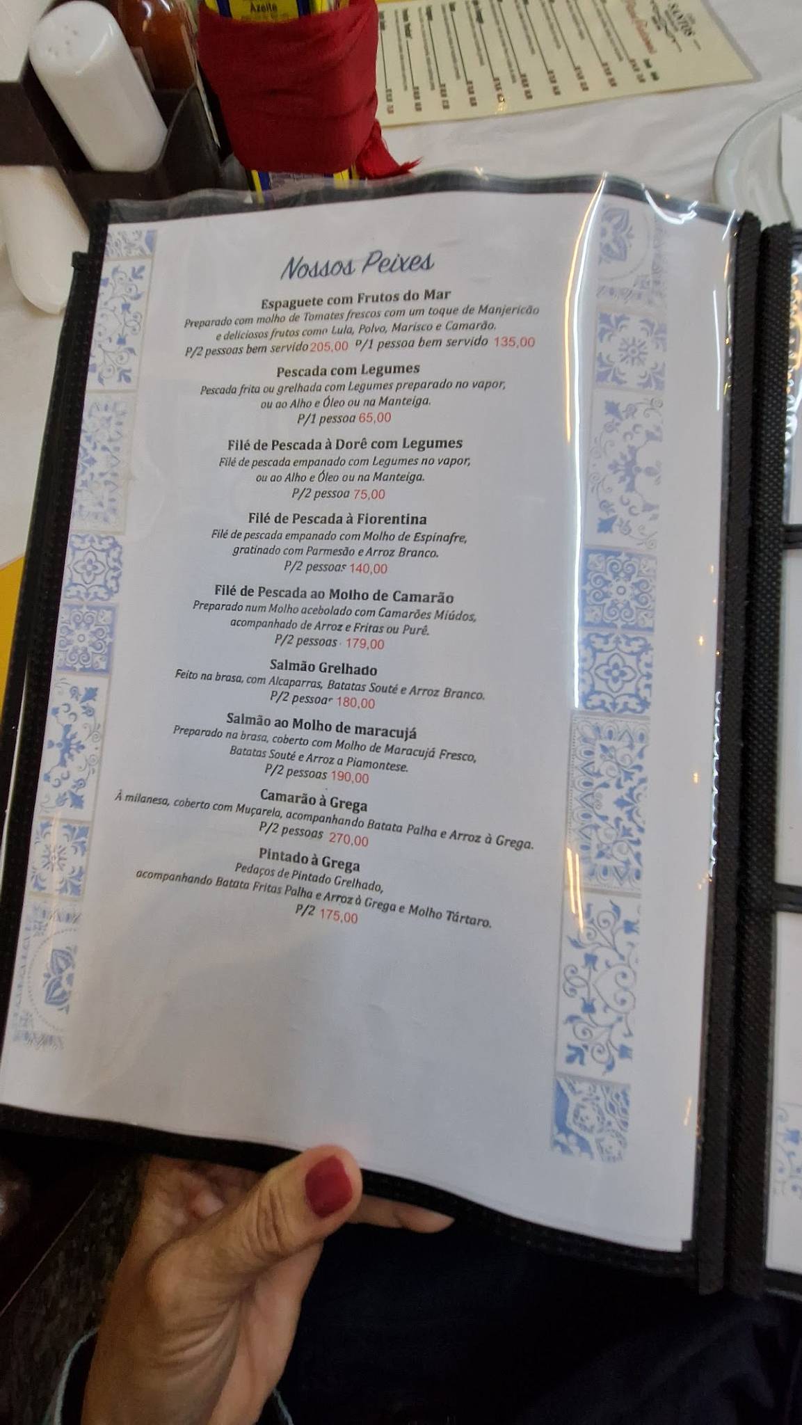 Casa Santos Restaurante cardápio