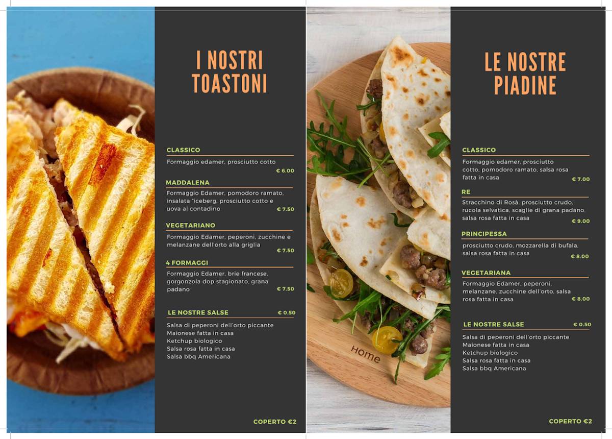Menu di Pub Pizzeria grill Infinity 1988 