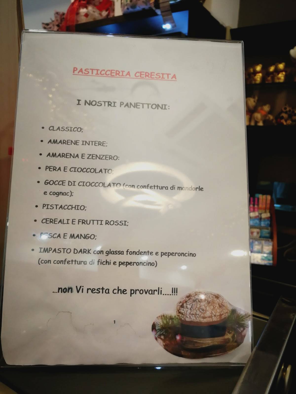 Menu di Bar Pasticceria Ceresita 