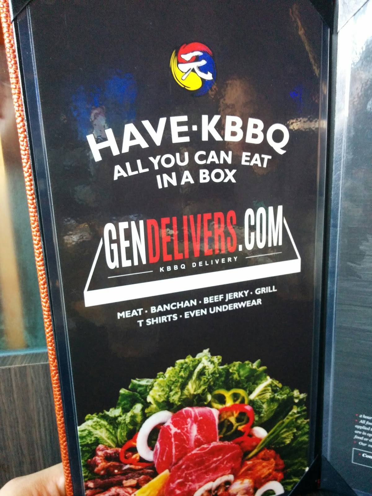 Menu at Gen Korean BBQ House, Cerritos, South St