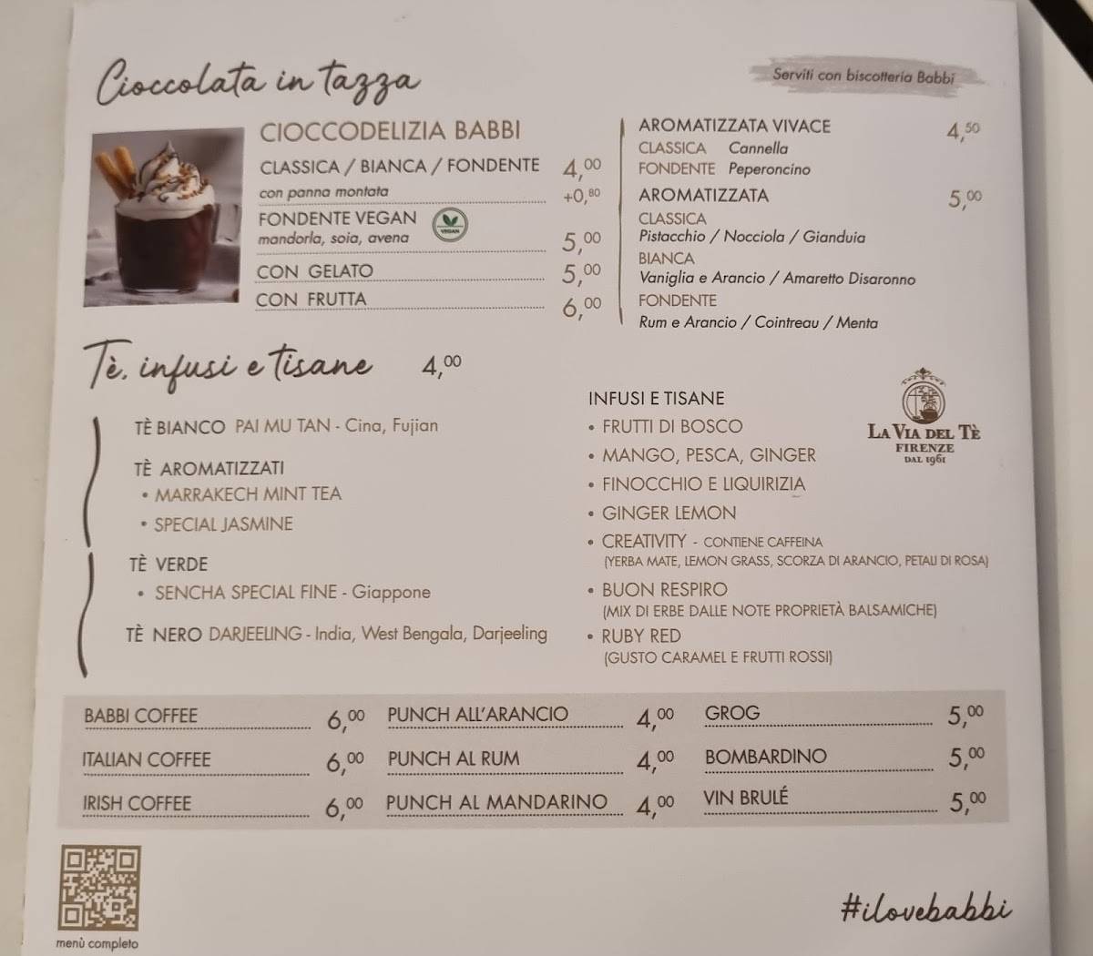 Menu di Babbi Cafè 