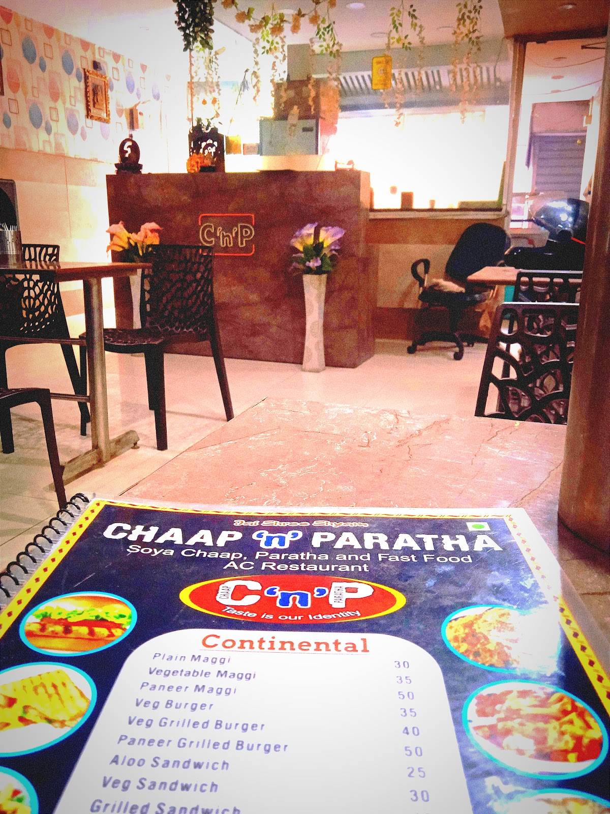 Chaap n Paratha menu