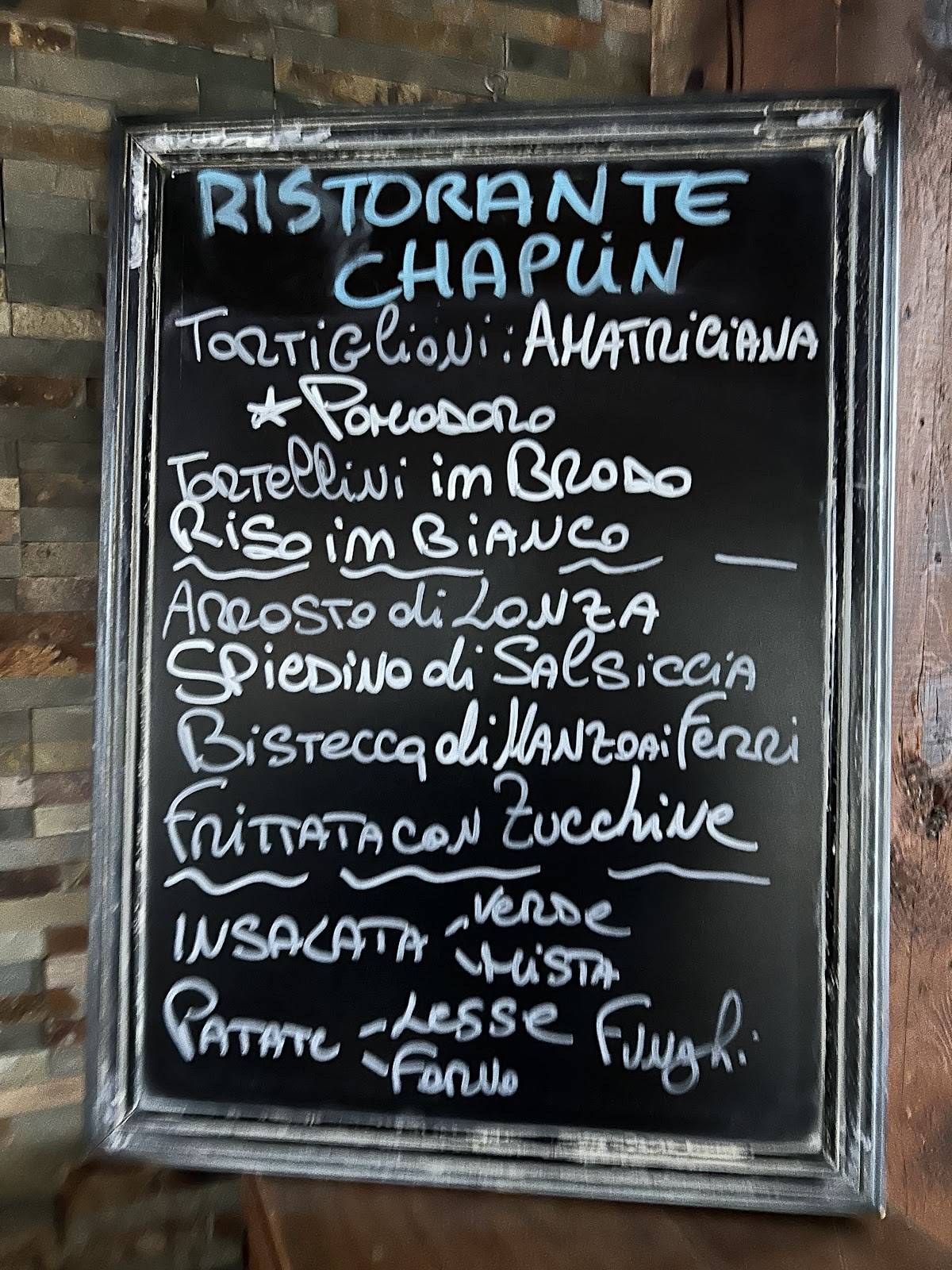 Menu di Chaplin 
