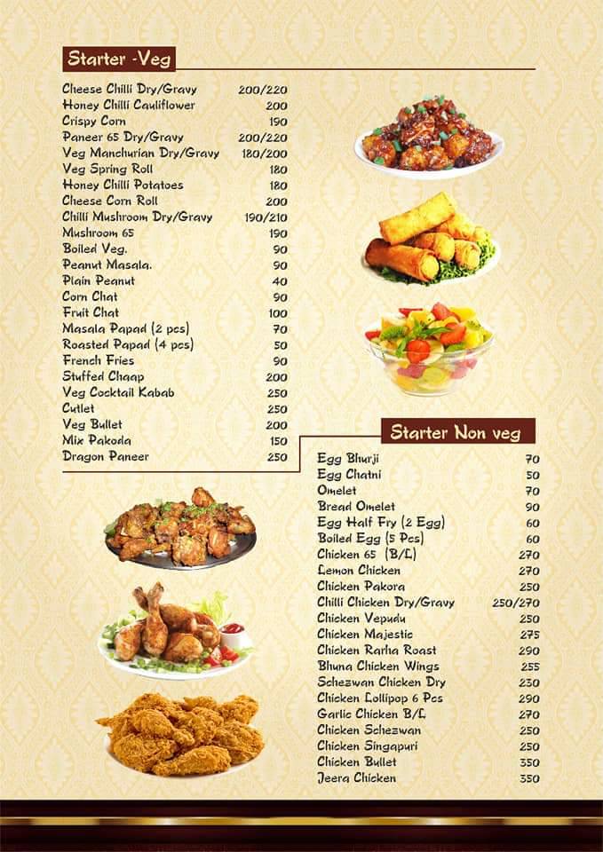 Charlie Restaurant menu
