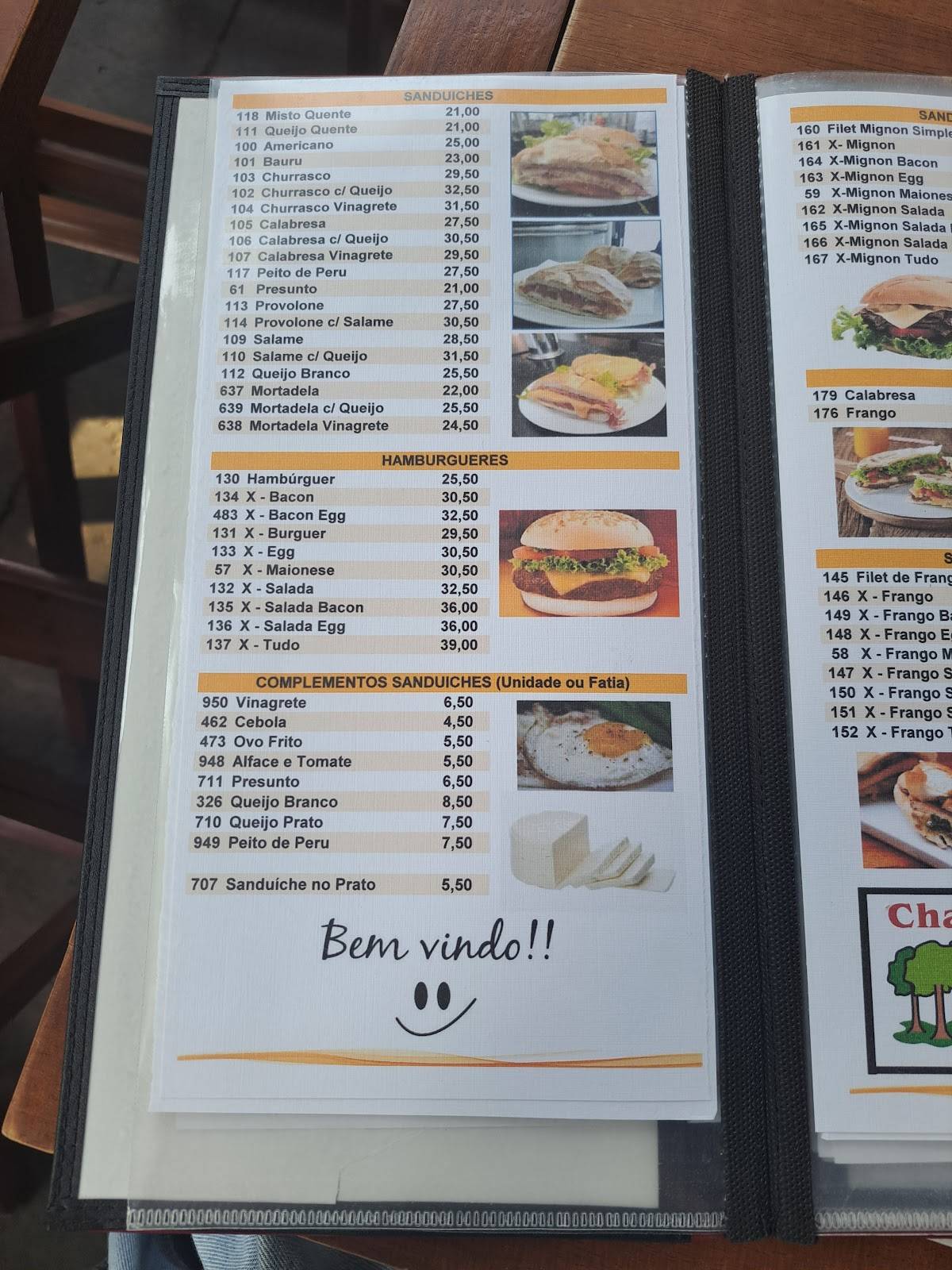 Charme da Paulista cardápio