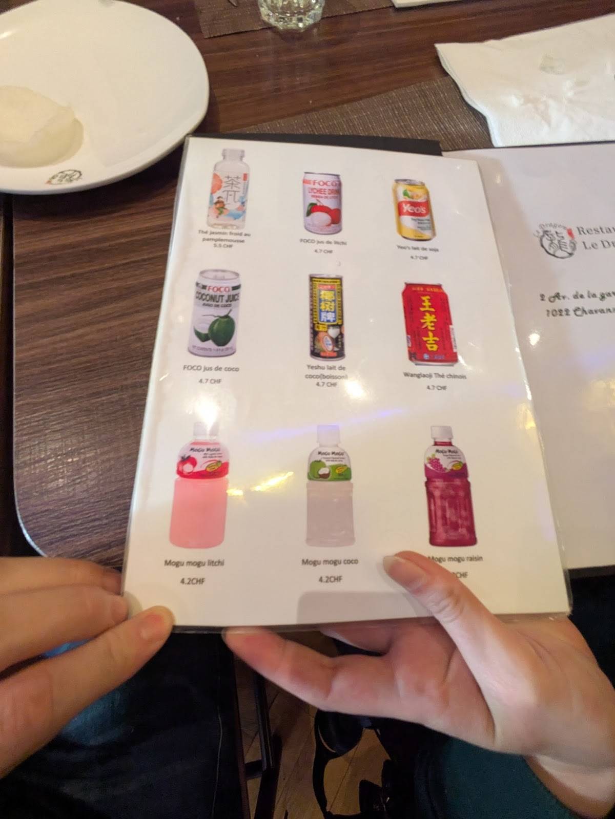 Menu di Dragon 