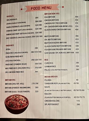 Cheers Bar menu