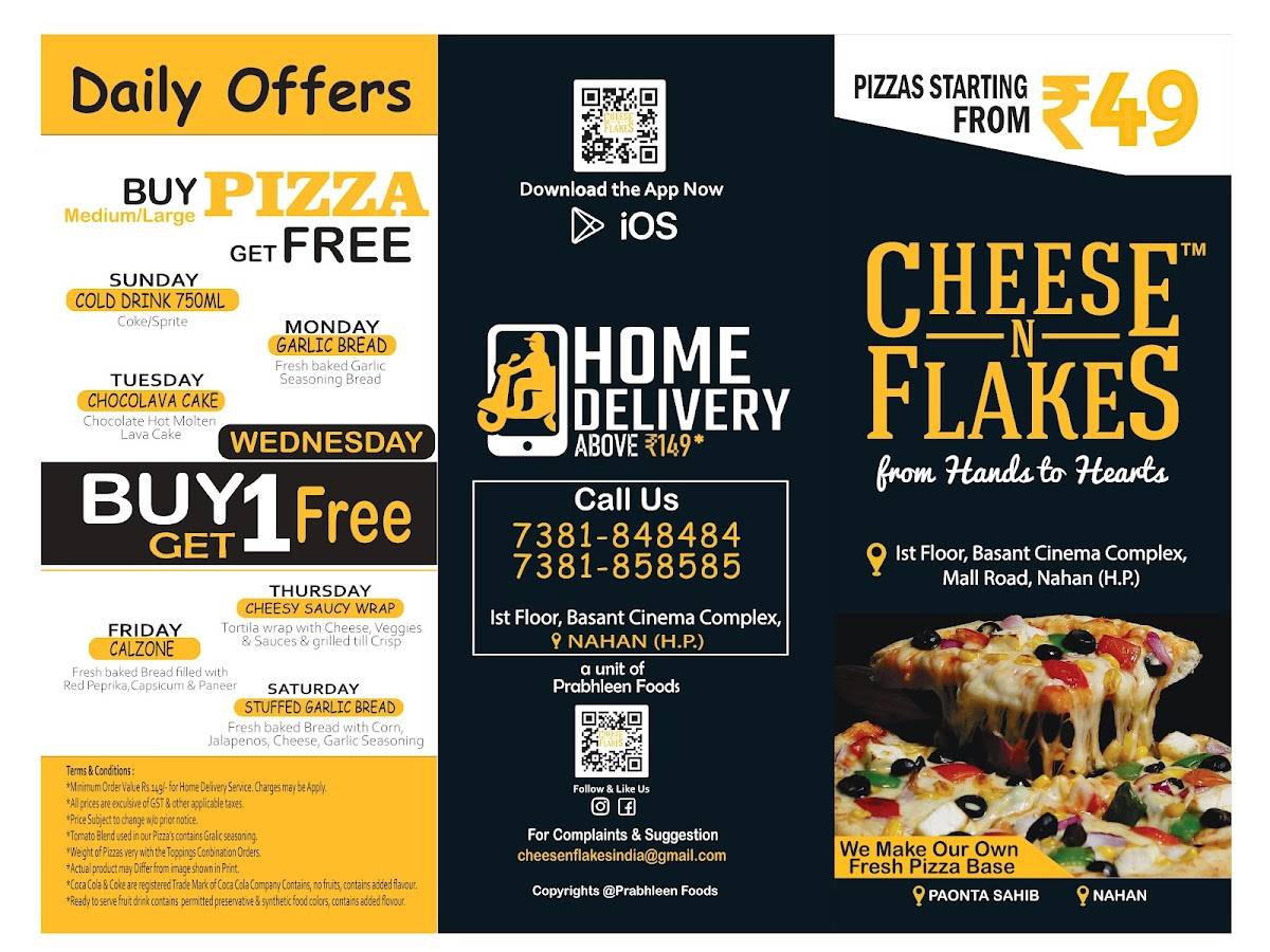 Cheese-N-Flakes menu