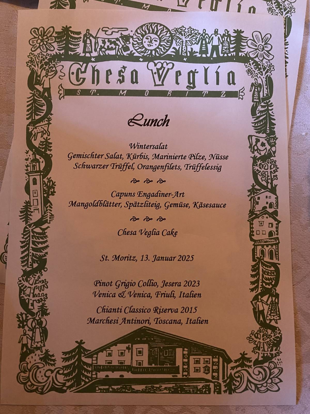 Menu di Chesa Veglia Pizzeria Heuboden 