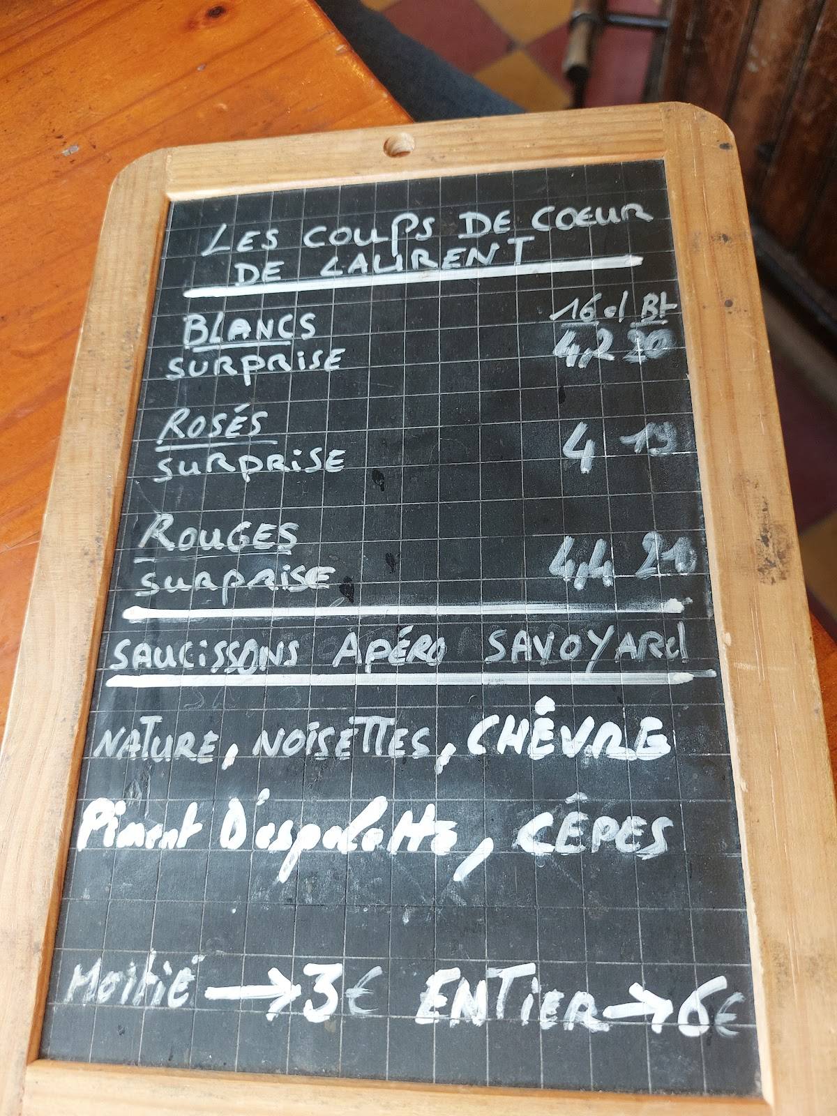 Menu de Chez Geppetto