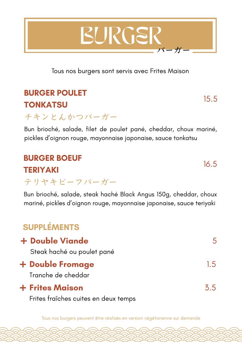 Menu de Chez Stephane
