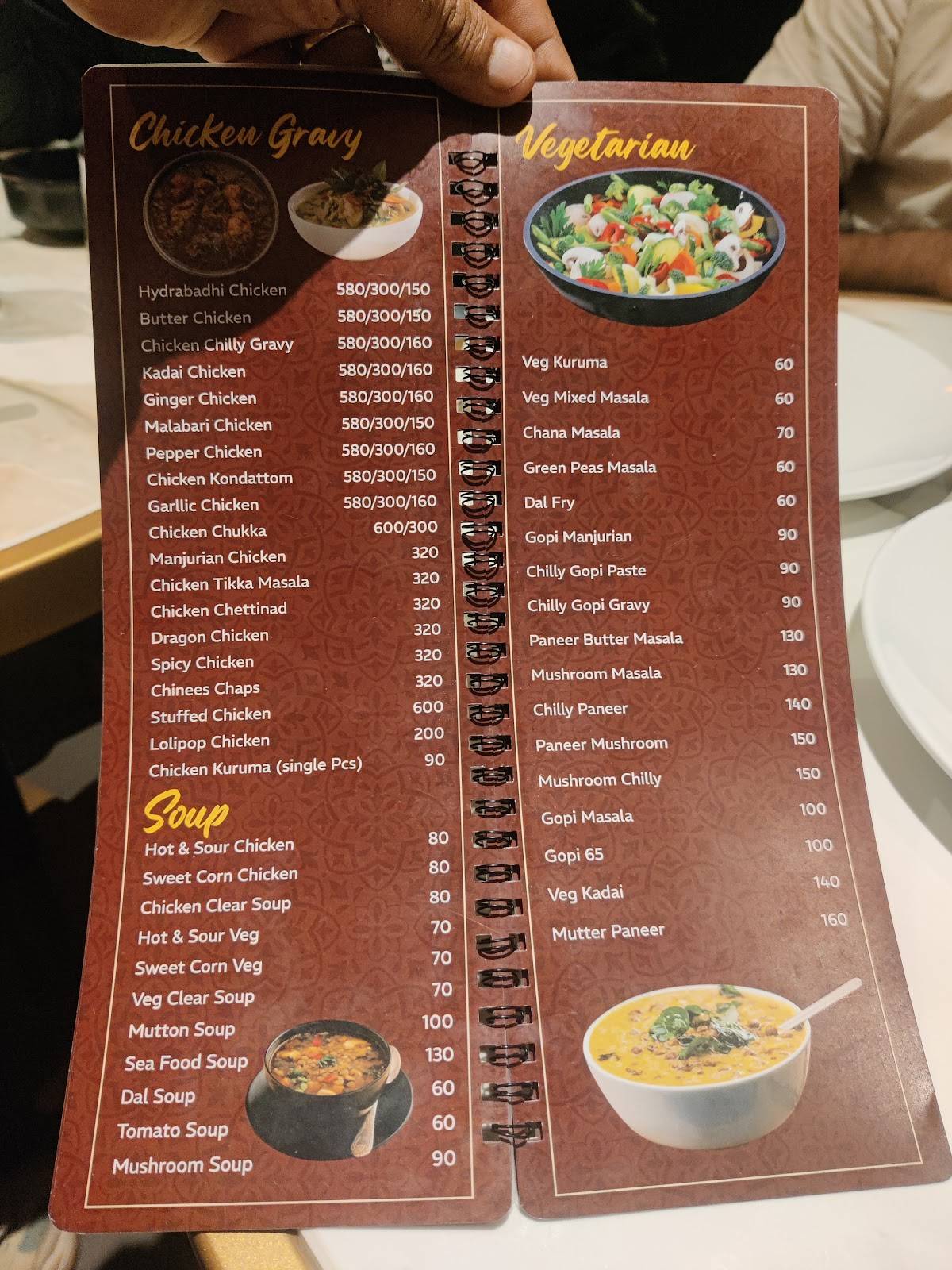 Chickago Restaurant menu