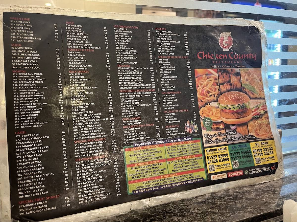Chicken County - Majestic ( KG Circle ) menu