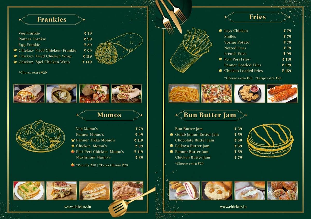 Chickoz menu