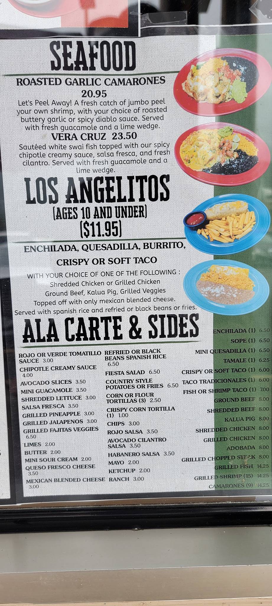 Menu at Chile Relleno restaurant, Kaneohe