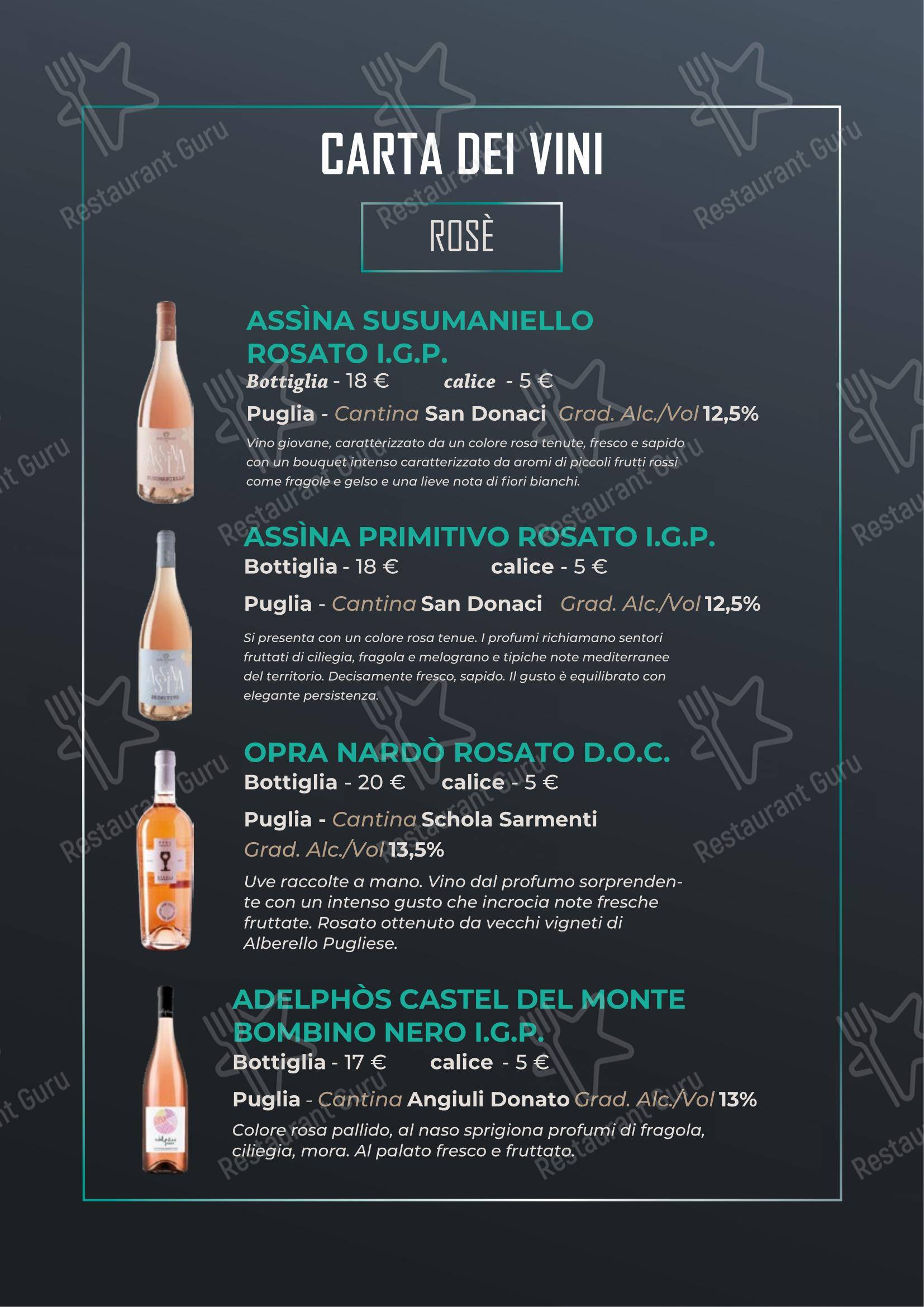 Menu per Chinè in Monopoli