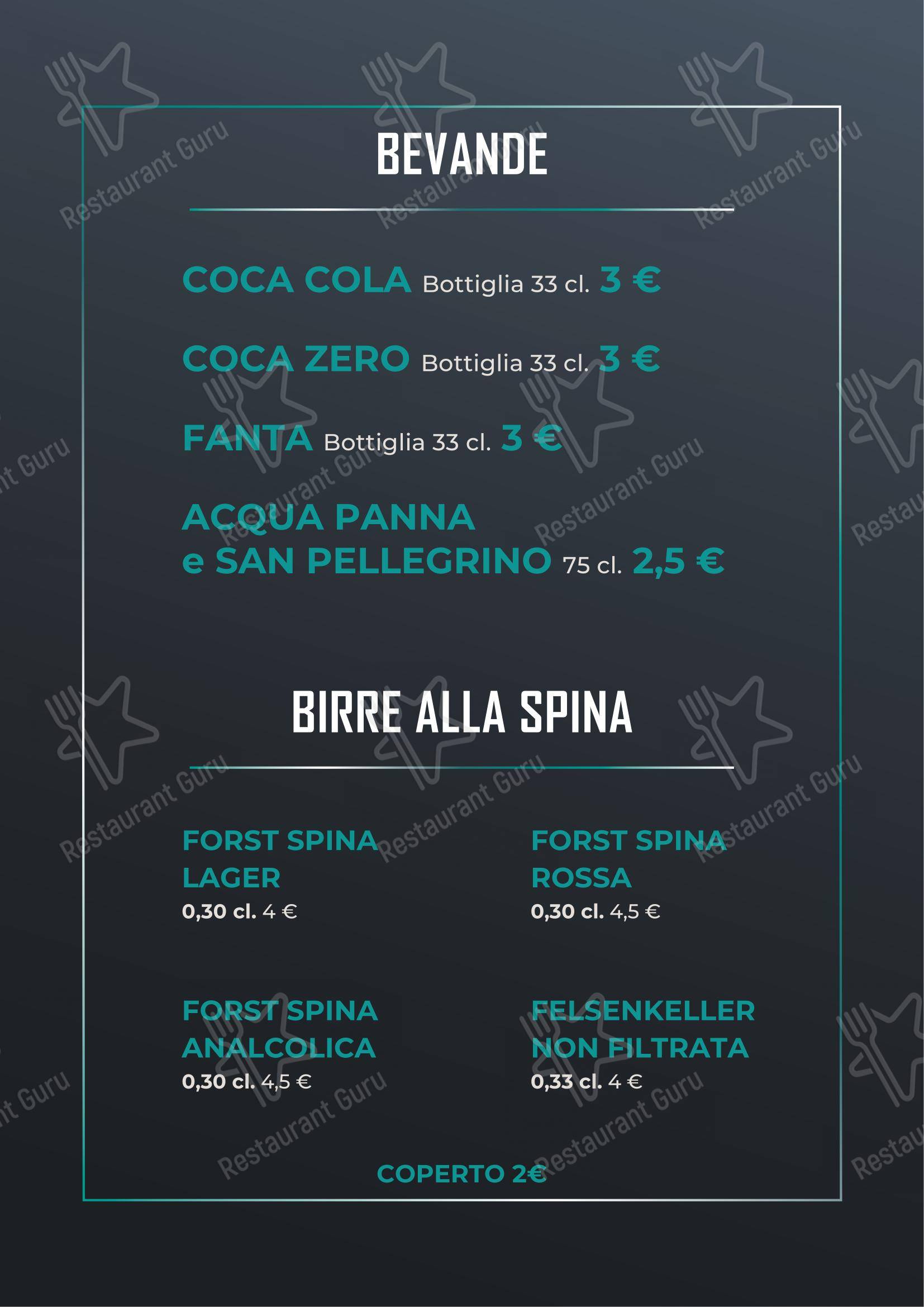 Chinè in Monopoli - Menu