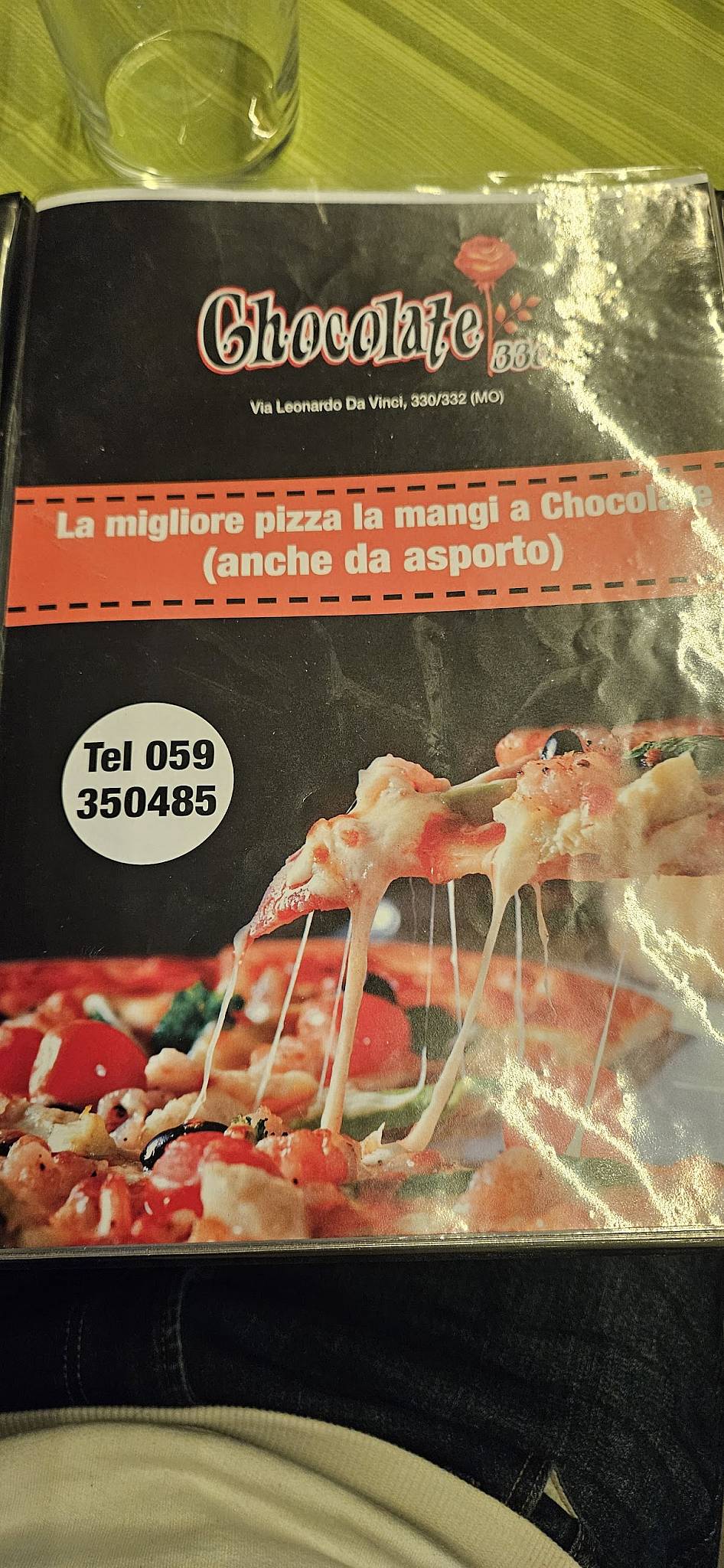 Menu di Chocolate Bar 330 