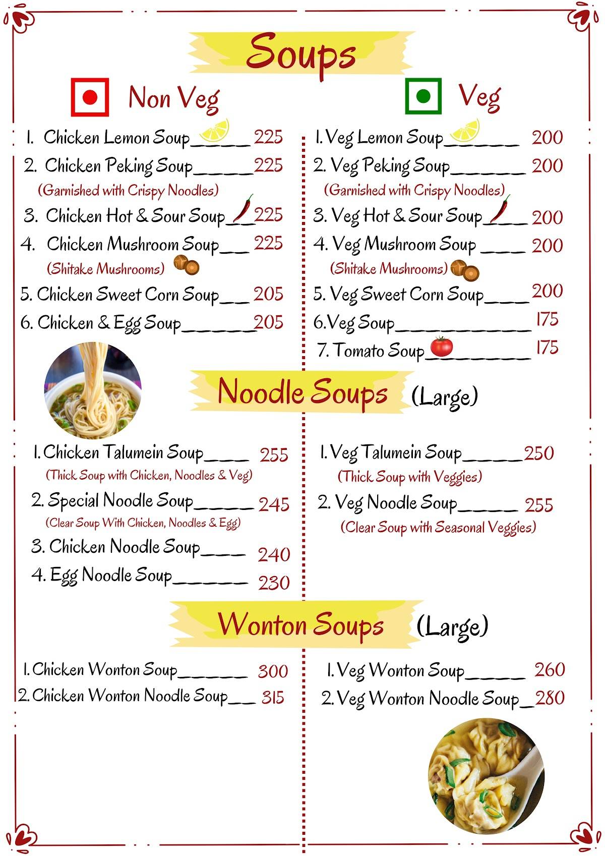 Chung Fa Chinese Restaurant menu