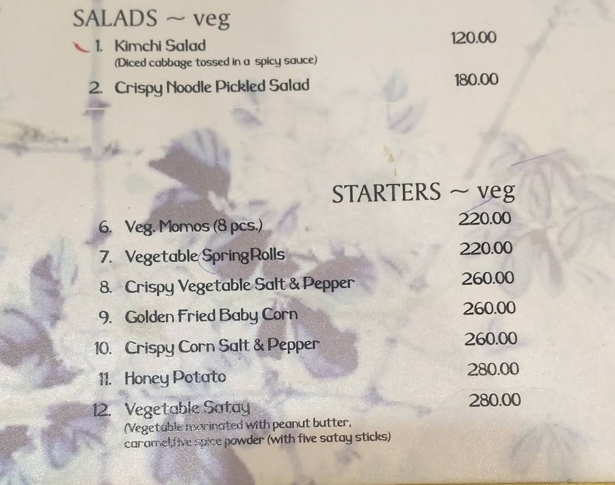 Chung Fa menu