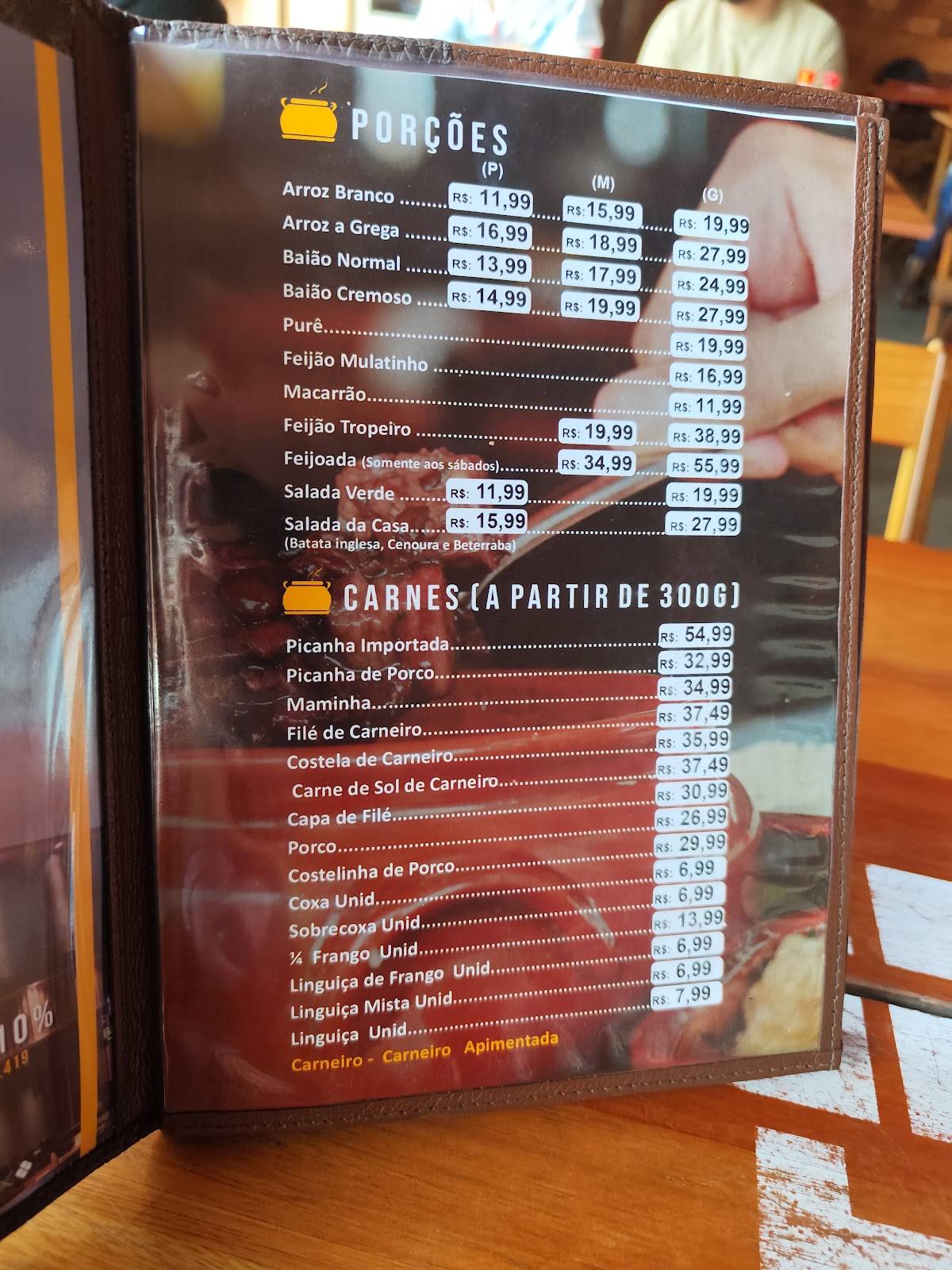 Churrascaria Baião cardápio