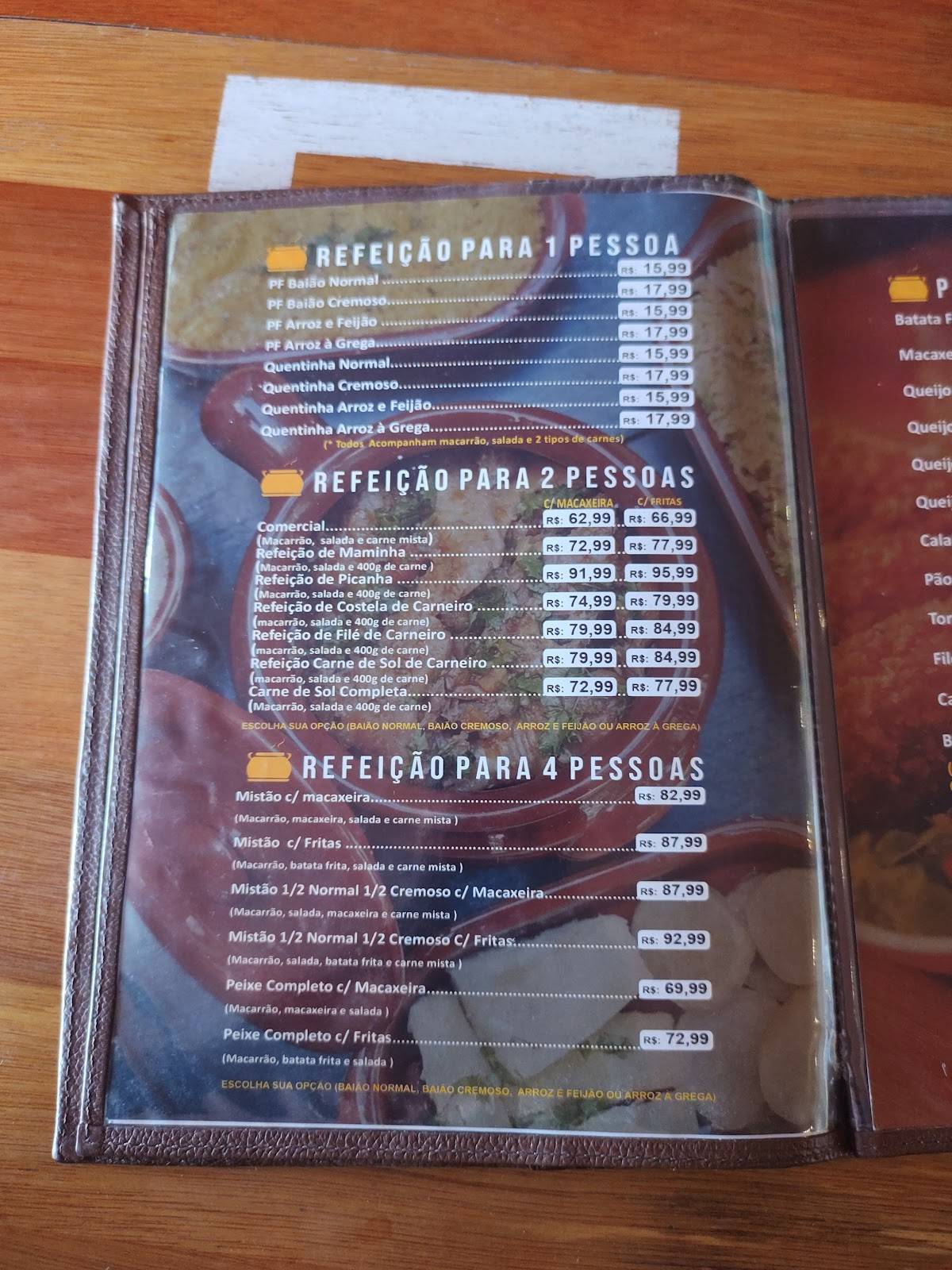 Churrascaria Baião cardápio