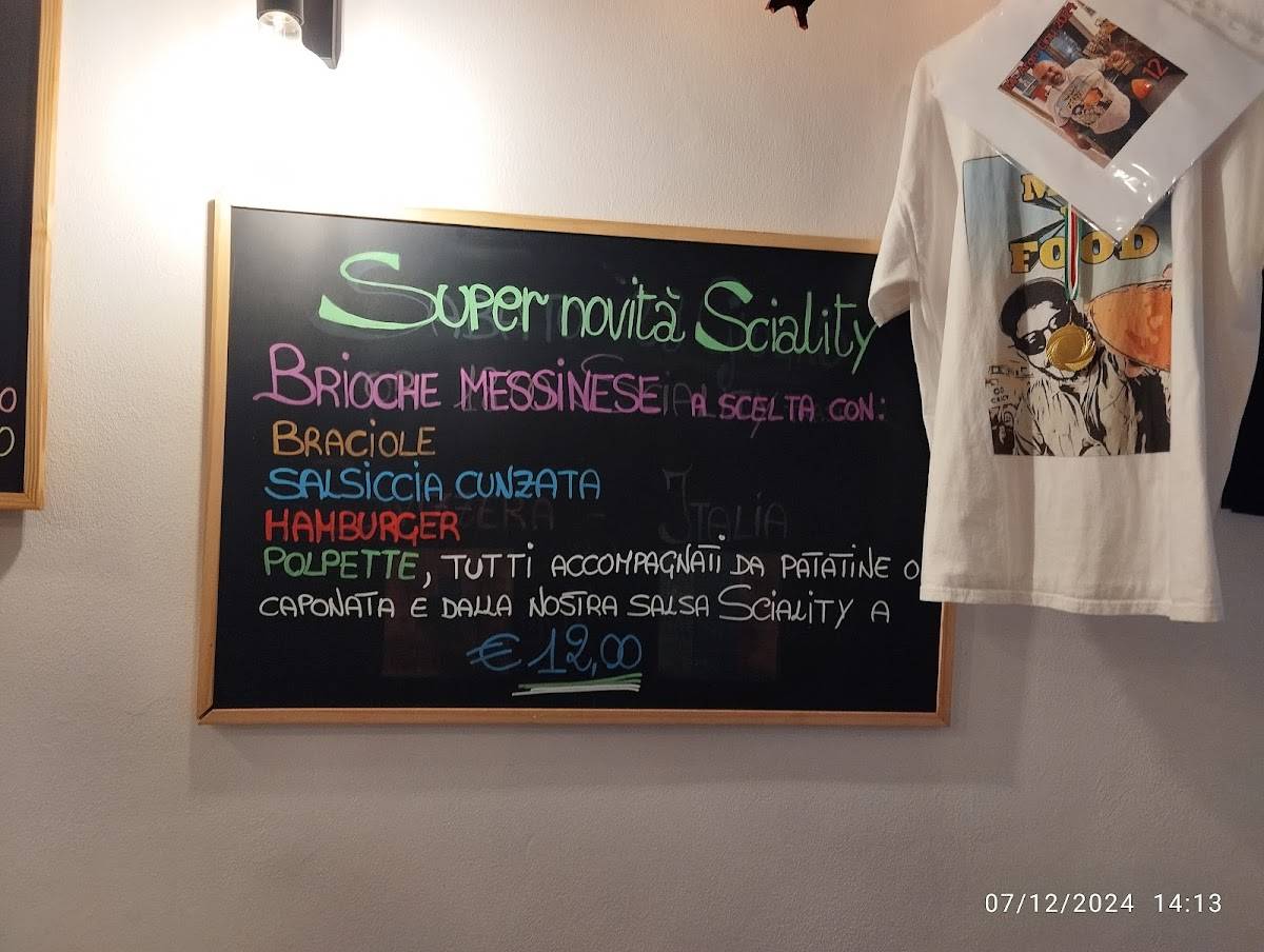 Menu di Sciality - Sapori Siciliani 