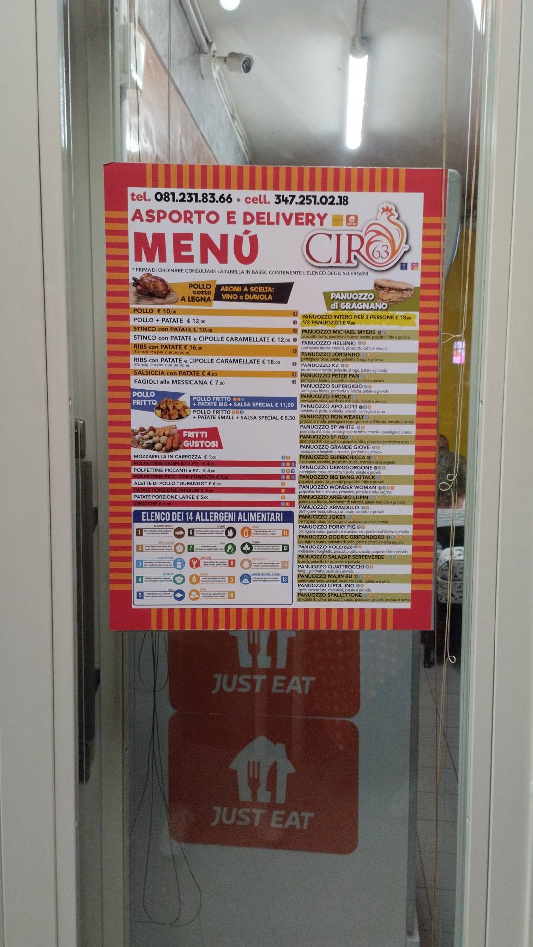 Menu di Ciro 63 