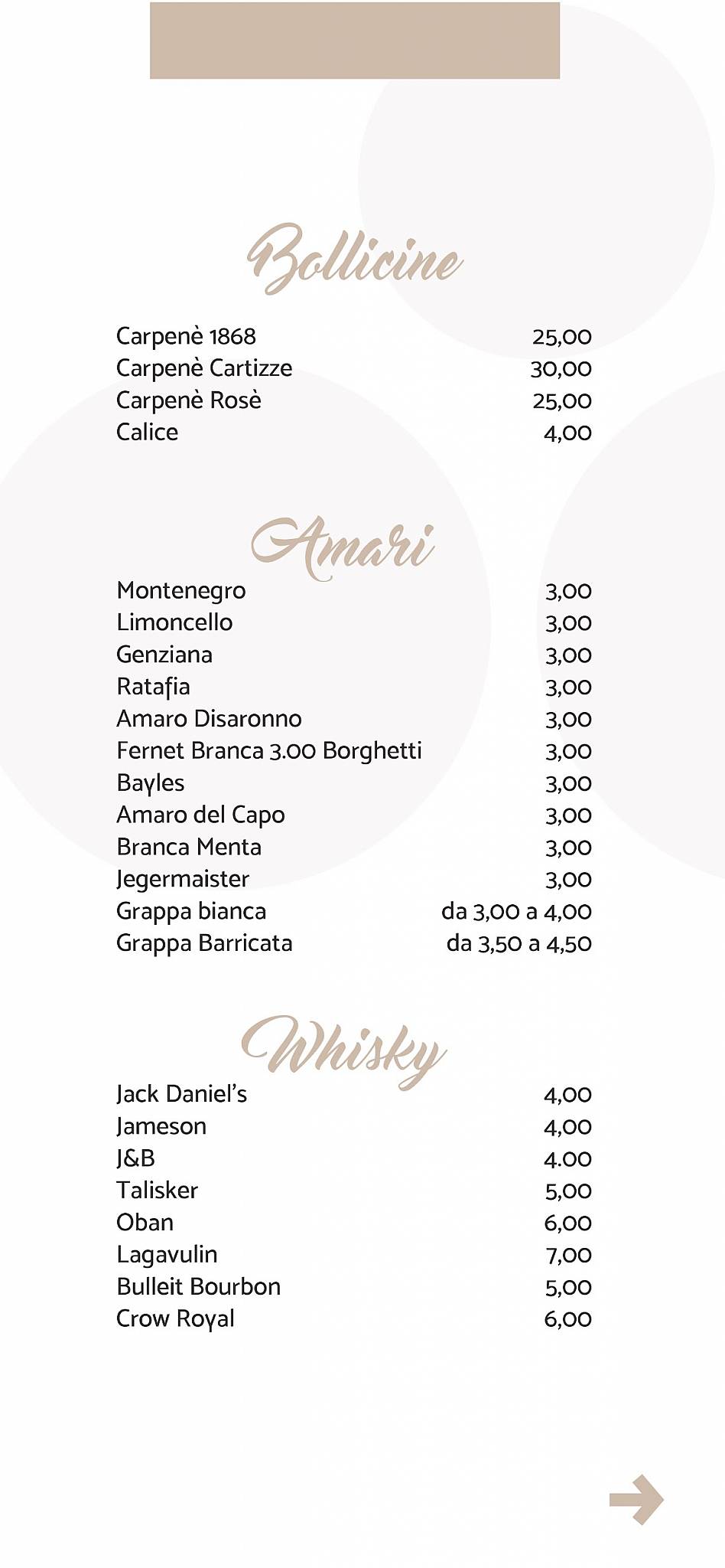 Menu di Cocco Billl - Bar Gelateria 