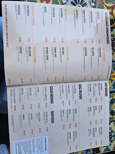 Menu di Coco Loco Cafè-Ristorante 