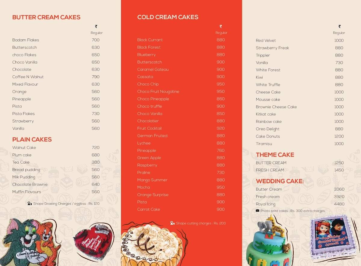 The Donuts menu
