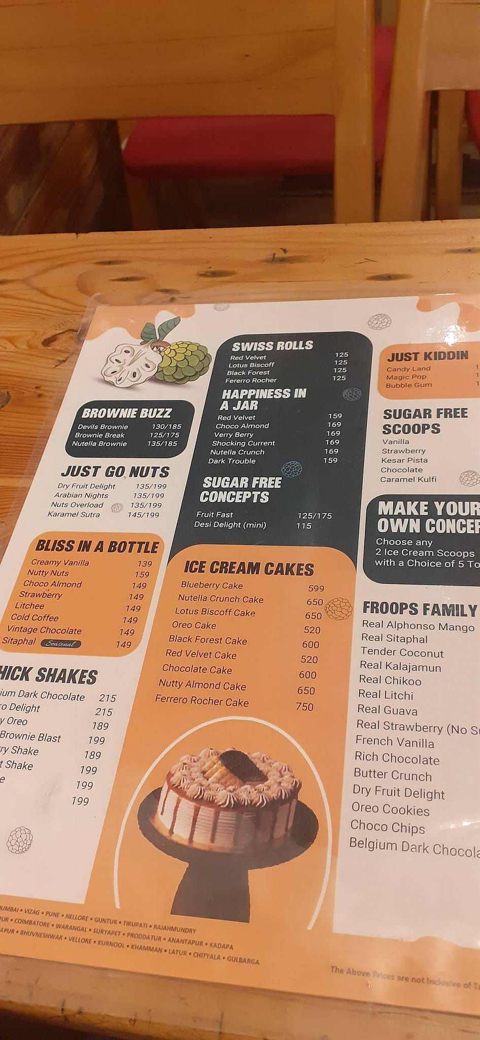 Cold Stone Creamery-Sarjapur menu